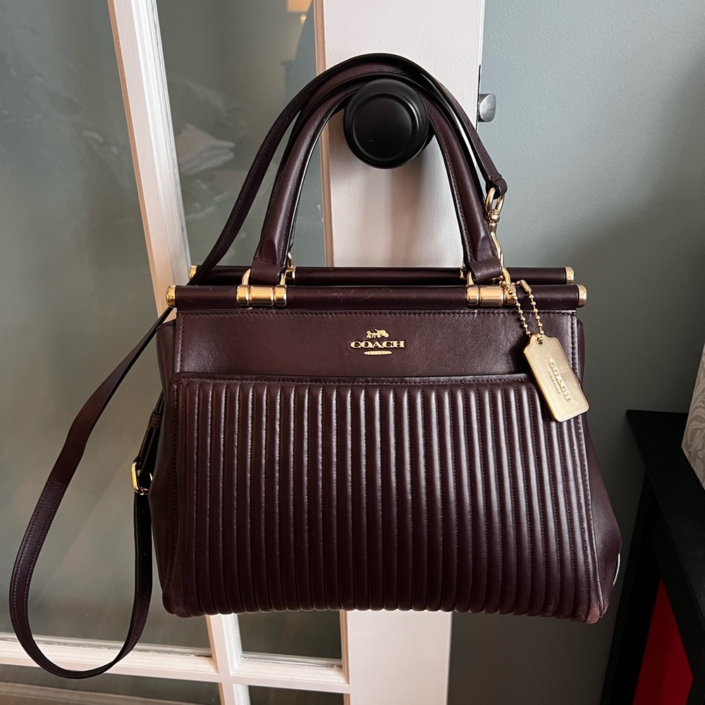 Coach Burgundy Leather Women's Bag